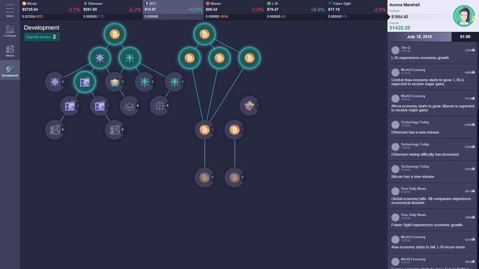 Скриншот 6 из Cryptofall: Investor simulator