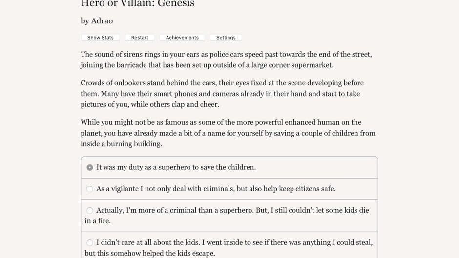 Скриншот 1 из Hero or Villain: Genesis