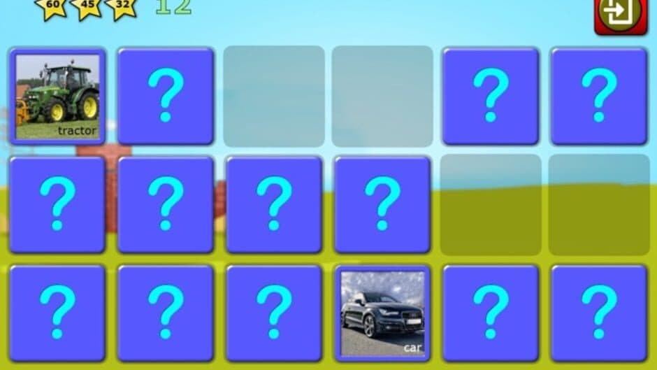 Скриншот 1 из Kids Cars and Trucks Logic Memory Puzzles