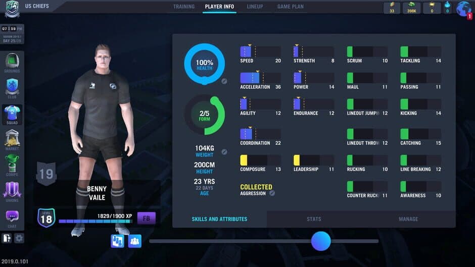 Скриншот 11 из Blackout Rugby Manager