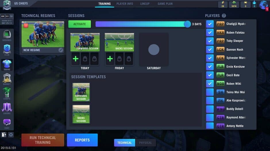 Скриншот 4 из Blackout Rugby Manager