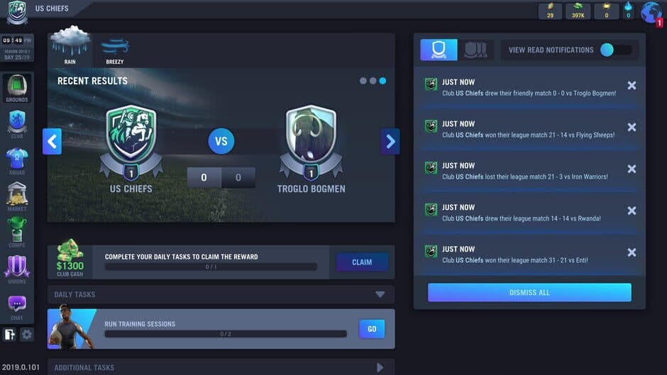 Скриншот 9 из Blackout Rugby Manager