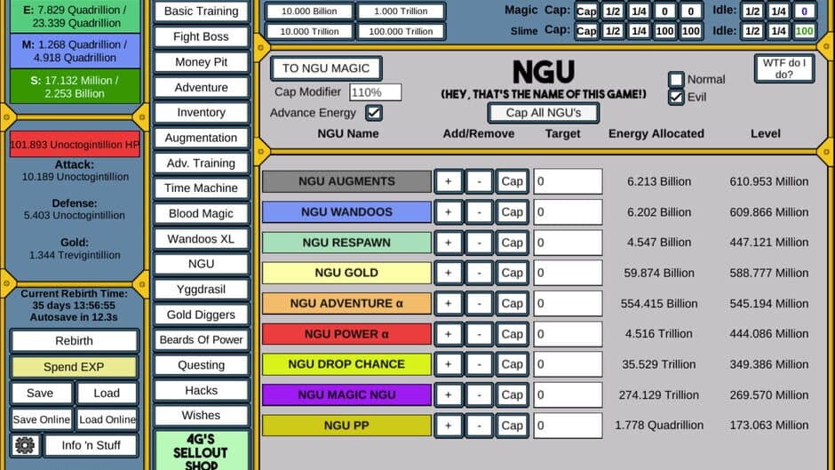 Скриншот 3 из NGU Idle