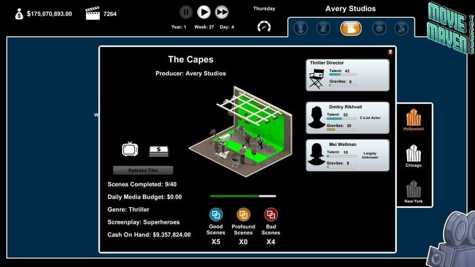 Скриншот 11 из Movie Maven: A Tycoon Game
