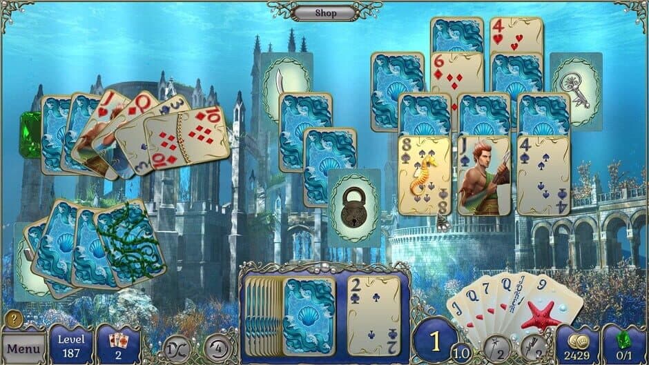 Скриншот 3 из Jewel Match Atlantis Solitaire: Collector's Edition