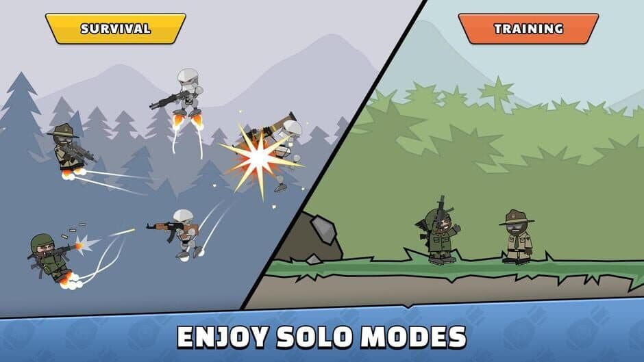 Скриншот 1 из Mini Militia - Doodle Army 2