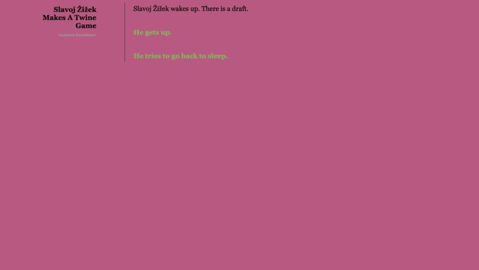 Скриншот 1 из Slavoj Zizek Makes A Twine Game