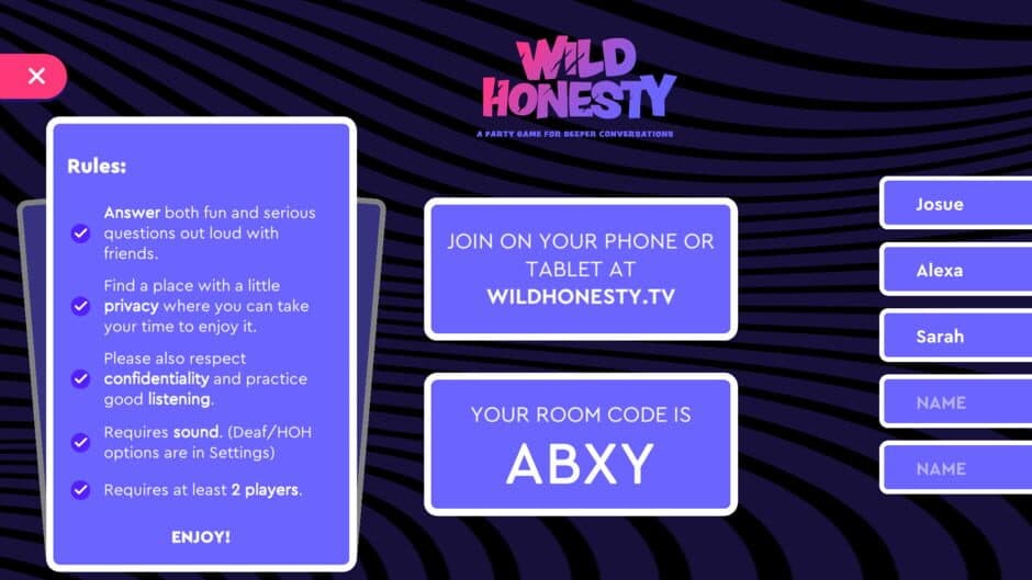 Скриншот 1 из Wild Honesty: A Party Game for Deeper Conversations