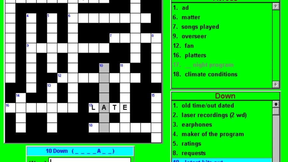 Скриншот 3 из Crosswords & More for Windows