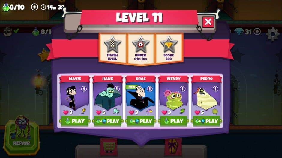 Скриншот 3 из Hotel Transylvania Adventures: Run, Jump, Build!
