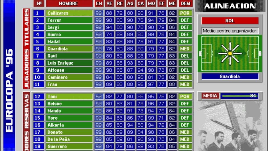 Скриншот 3 из PC Selección Española de Fútbol Eurocopa '96