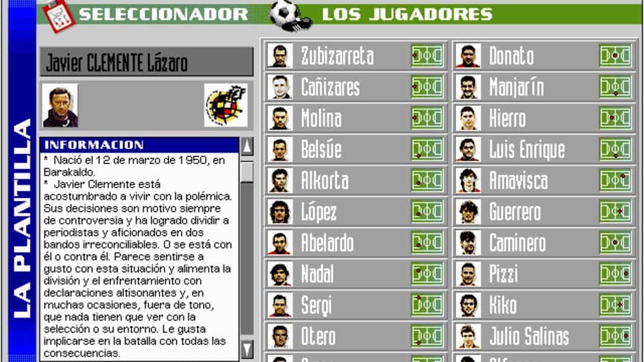 Скриншот 2 из PC Selección Española de Fútbol Eurocopa '96
