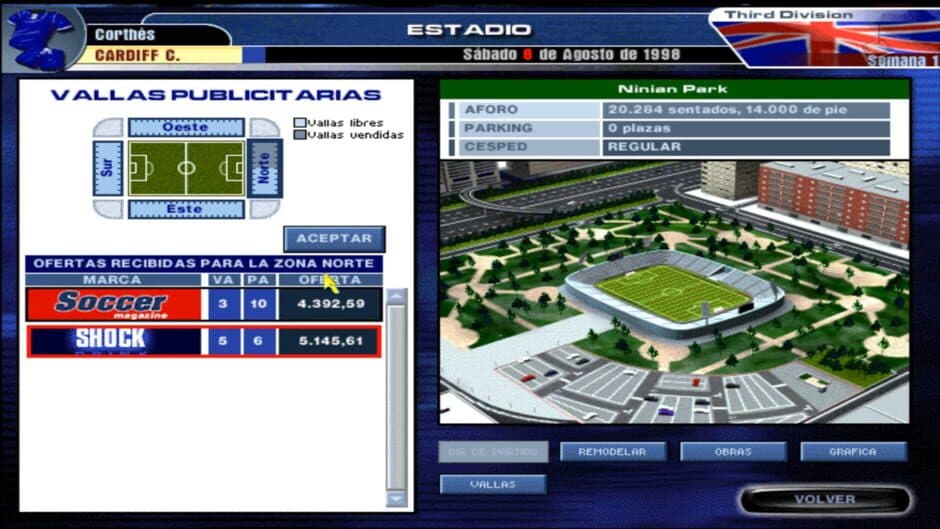 Скриншот 1 из PC Fútbol Edición Oro