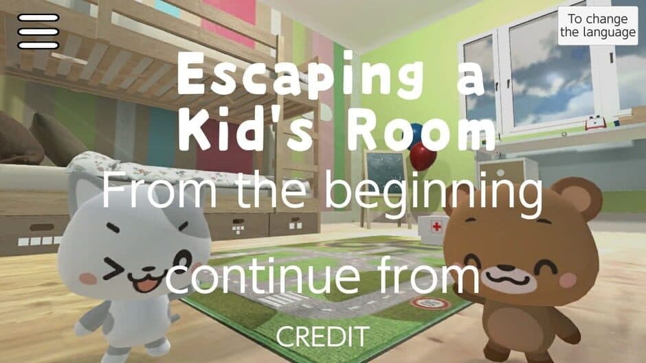 Скриншот 1 из Escaping a Kid's Room: The Adventures of Nyanzou & Kumakichi - Escape Game Series