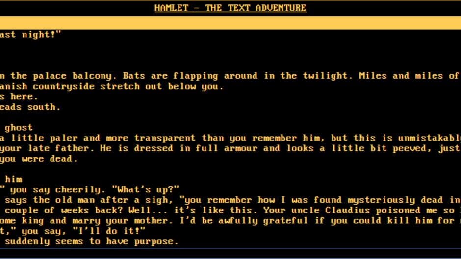 Скриншот 1 из Hamlet: The Text Adventure