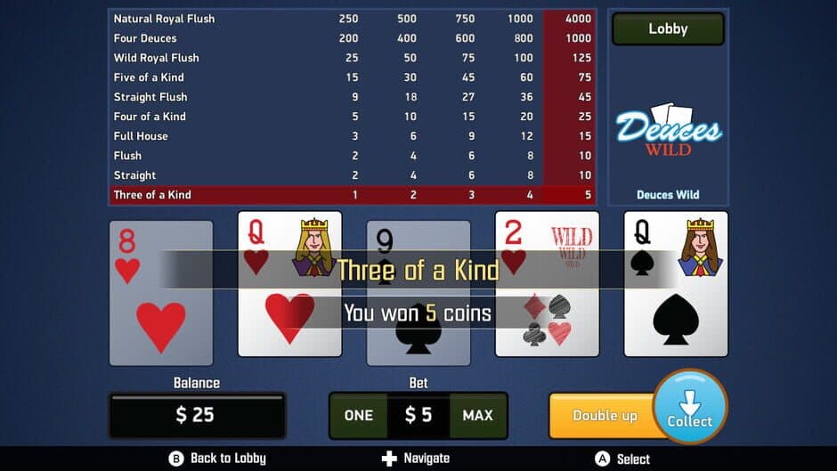 Скриншот 2 из Deuces Wild: Video Poker