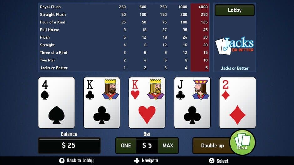 Скриншот 4 из Jacks or Better: Video Poker