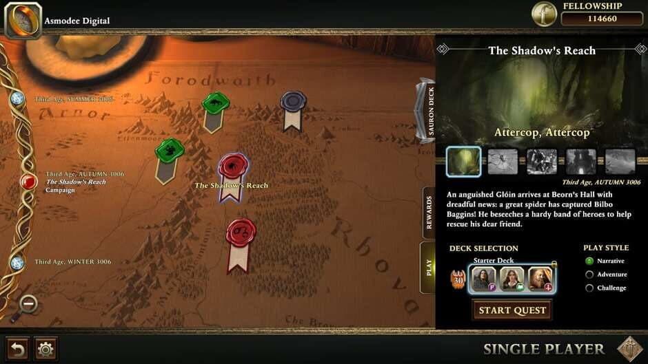 Скриншот 1 из The Lord of the Rings: Adventure Card Game - Definitive Edition