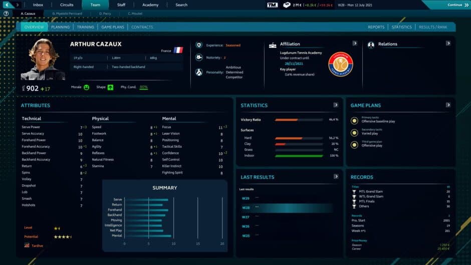 Скриншот 5 из Tennis Manager 2021