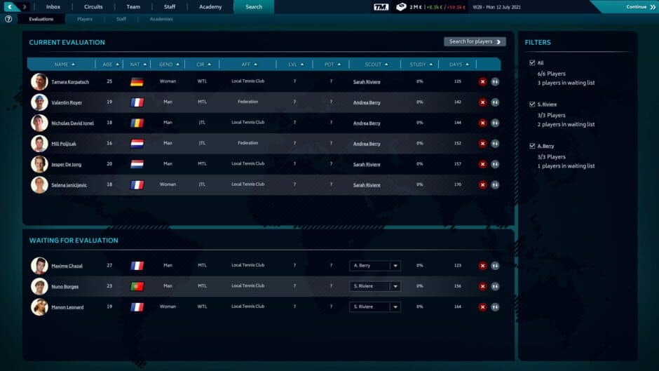 Скриншот 3 из Tennis Manager 2021