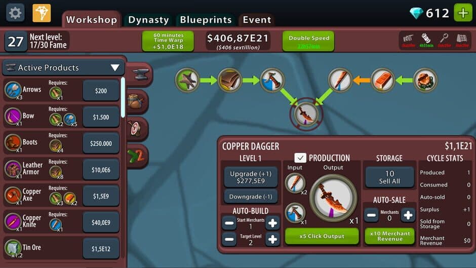 Скриншот 1 из Crafting Idle Clicker