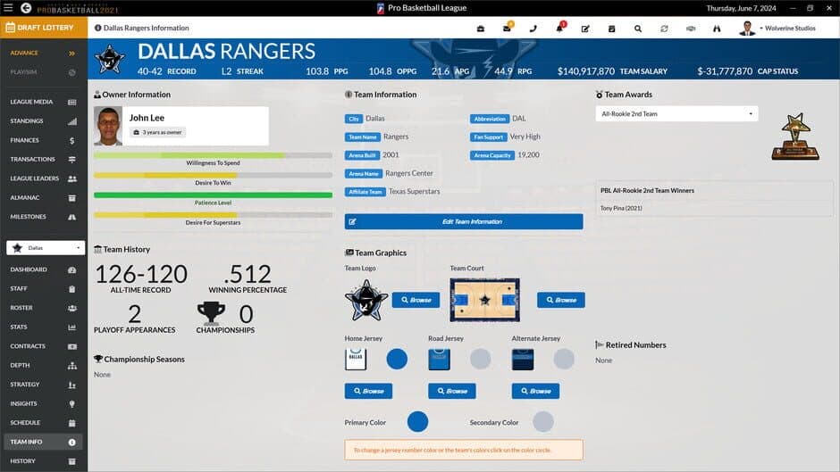 Скриншот 8 из Draft Day Sports: Pro Basketball 2021