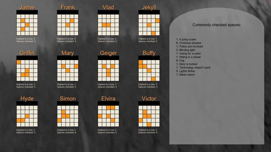 Скриншот 1 из Horror Movie Bingo