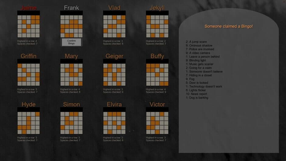 Скриншот 4 из Horror Movie Bingo