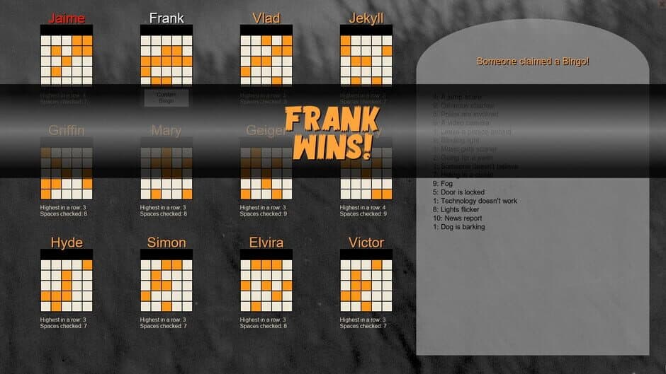 Скриншот 5 из Horror Movie Bingo