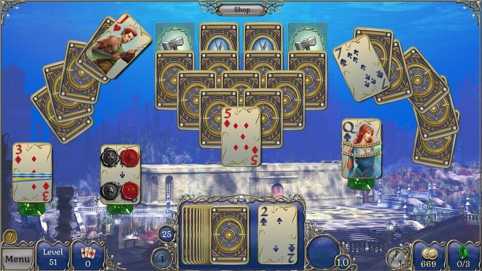 Скриншот 12 из Jewel Match Atlantis Solitaire 2: Collector's Edition