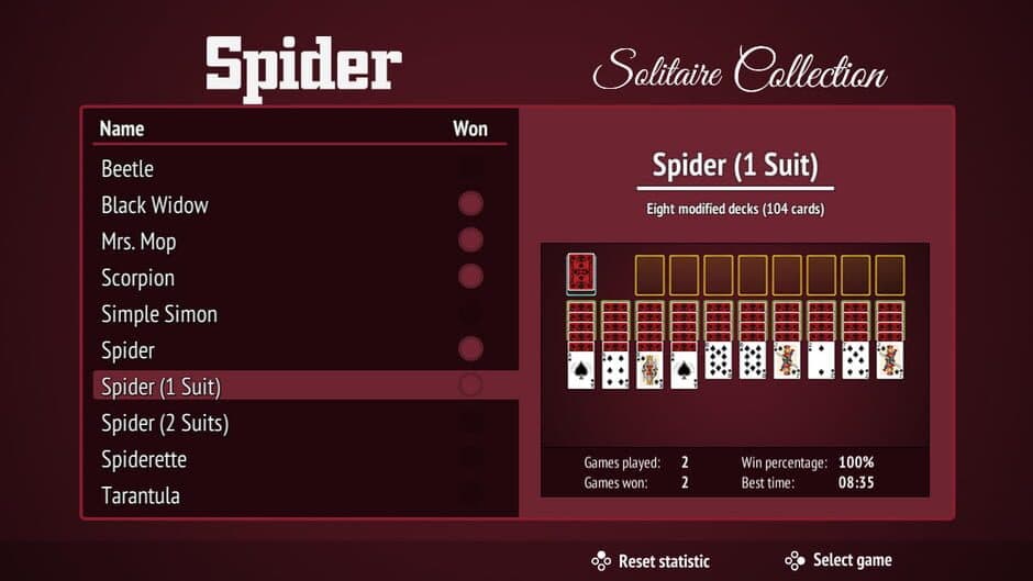 Скриншот 2 из Spider Solitaire Collection