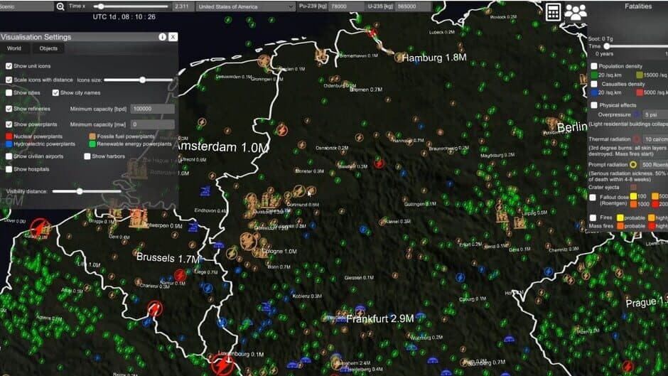 Скриншот 2 из Nuclear War Simulator