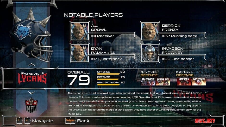 Скриншот 2 из Mutant Football League: Gnashville Lycans