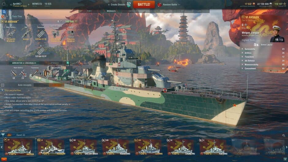 Скриншот 4 из World of Warships: Anshan Pack