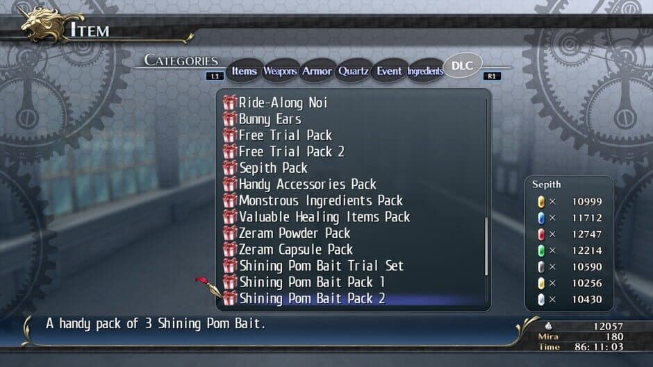 Скриншот 1 из The Legend of Heroes: Trails of Cold Steel - Shining Pom Bait Pack 2
