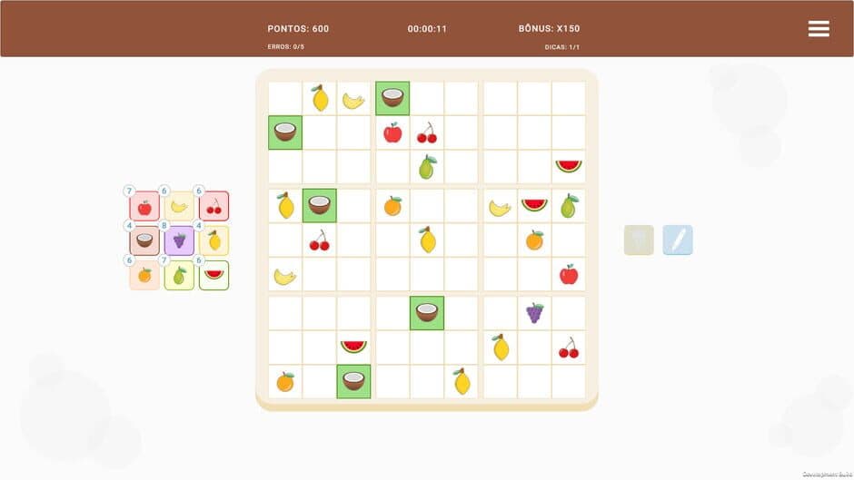 Скриншот 1 из Fruit Sudoku