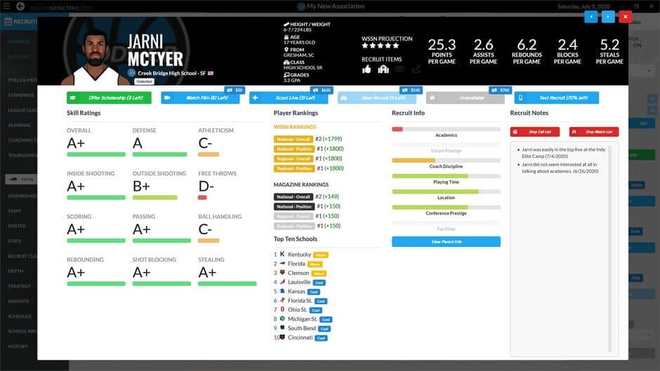 Скриншот 4 из Draft Day Sports: College Basketball 2021