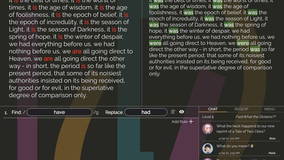 Скриншот 1 из Copy Editor: A RegEx Puzzle
