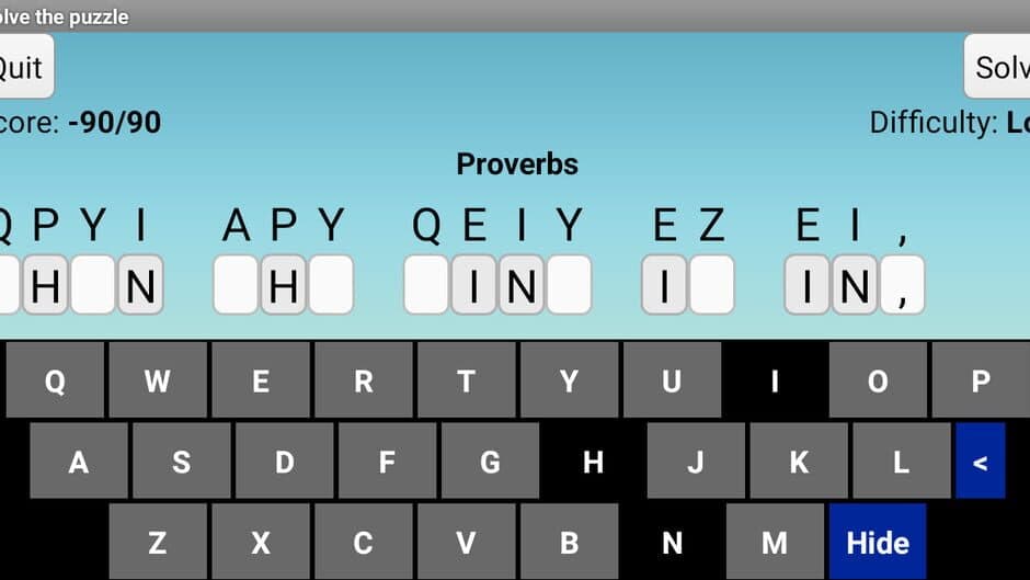 Скриншот 1 из Cryptogram Puzzles