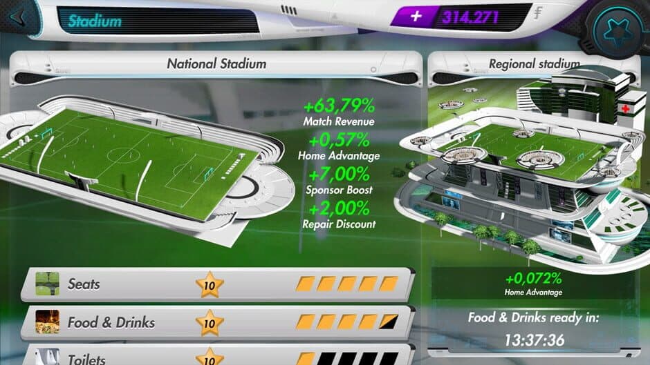 Скриншот 2 из Futuball: Future Football Manager Game