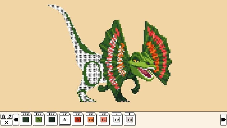 Скриншот 2 из Coloring Pixels: Dinosaurs Pack
