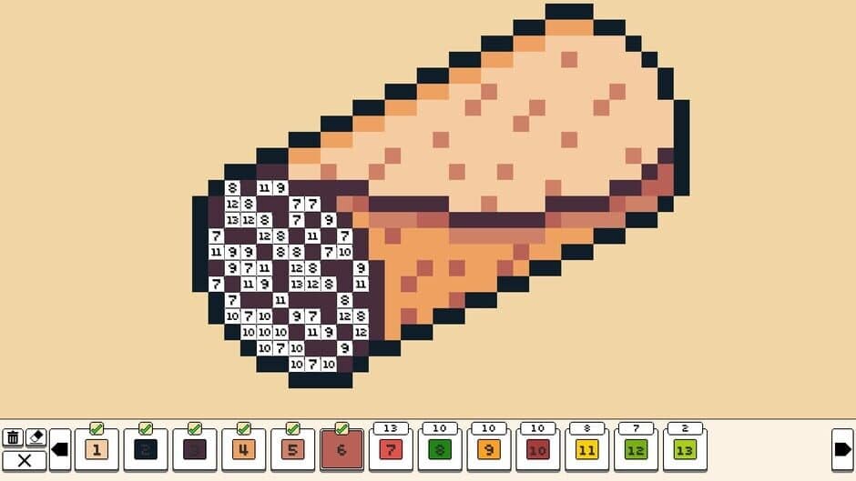 Скриншот 3 из Coloring Pixels: Food Pack