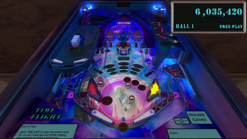 Скриншот 1 из Malzbie's Pinball Collection: Time Flight