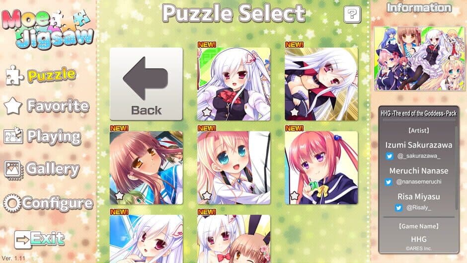 Скриншот 2 из Moe Jigsaw: HHG -The end of the Goddess Pack