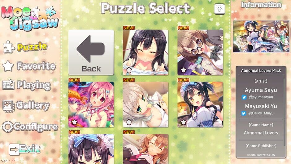 Скриншот 7 из Moe Jigsaw: Abnormal Lovers Pack