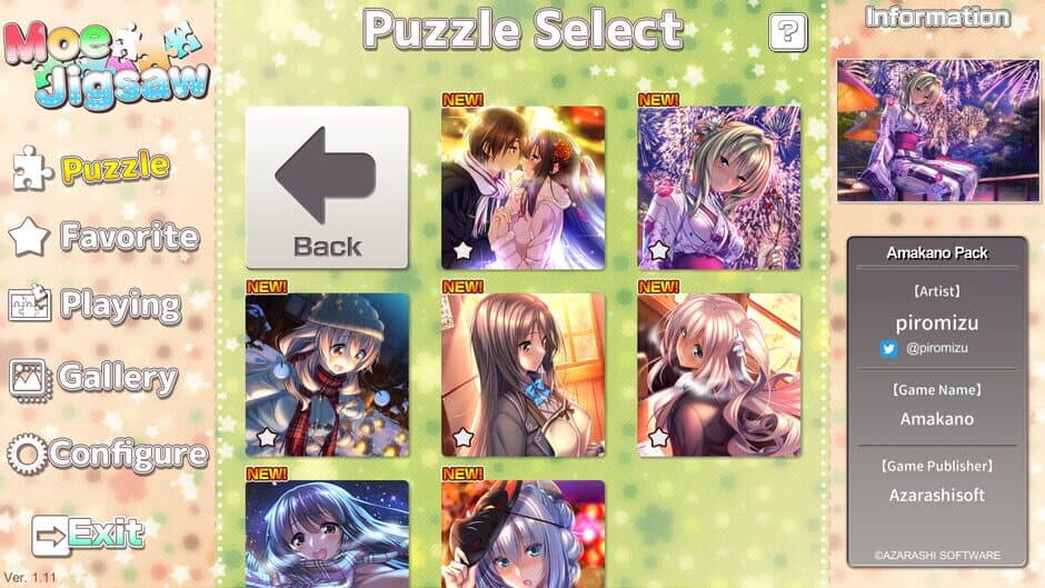 Скриншот 3 из Moe Jigsaw: Amakano Pack