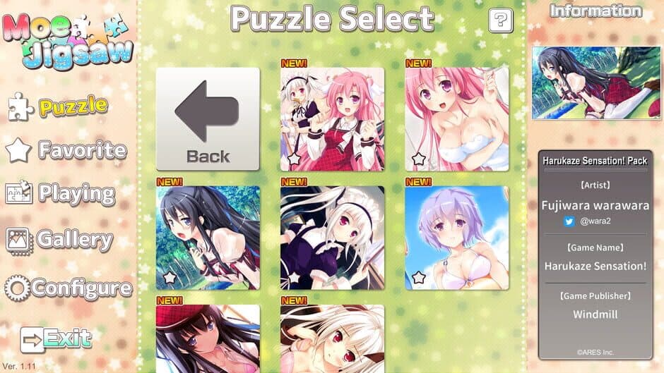 Скриншот 6 из Moe Jigsaw: Harukaze Sensation! Pack