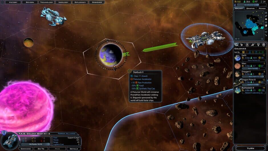 Скриншот 9 из Galactic Civilizations III: Precursor Worlds DLC