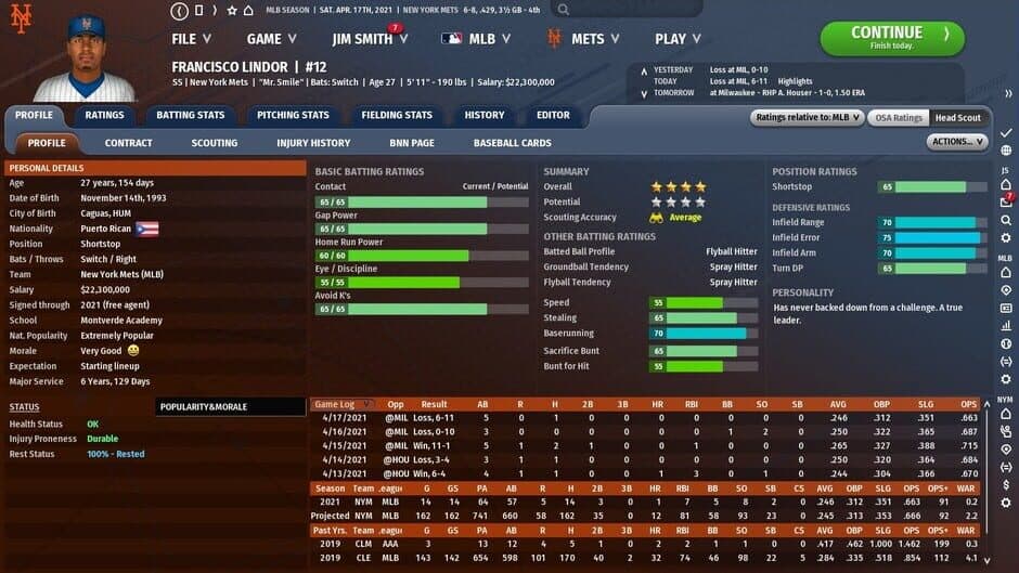 Скриншот 12 из Out of the Park Baseball 22