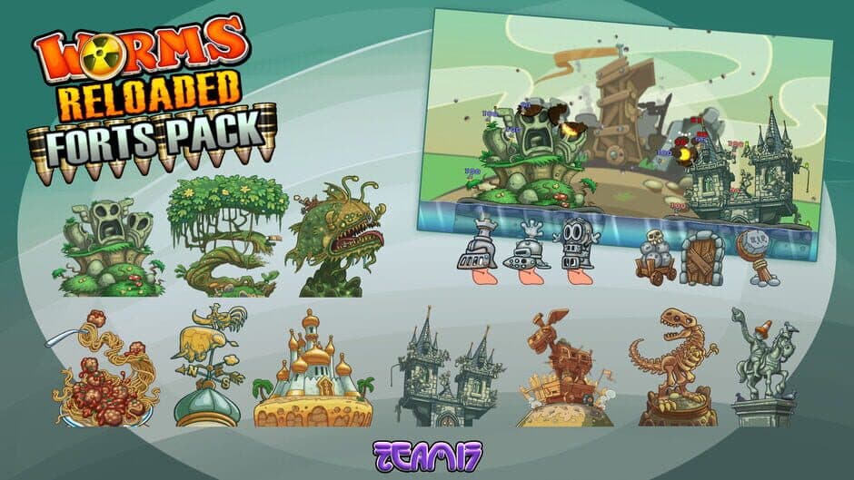 Скриншот 1 из Worms Reloaded: Forts Pack